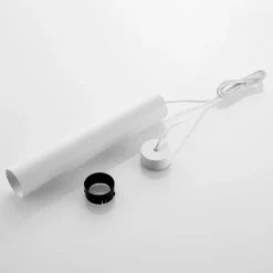 Arcchio Ejona pendellampe, høyde 35 cm, hvit, aluminium