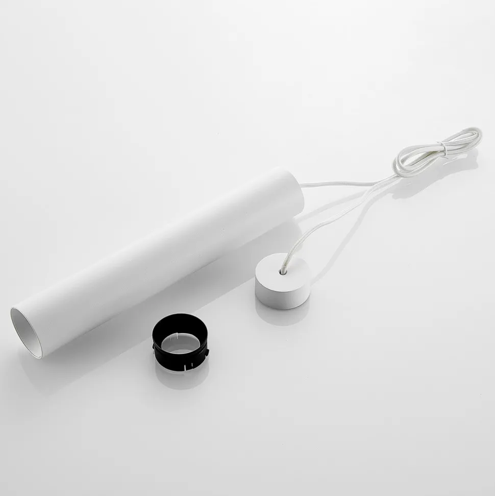 Arcchio Ejona pendellampe, høyde 35 cm, hvit, aluminium