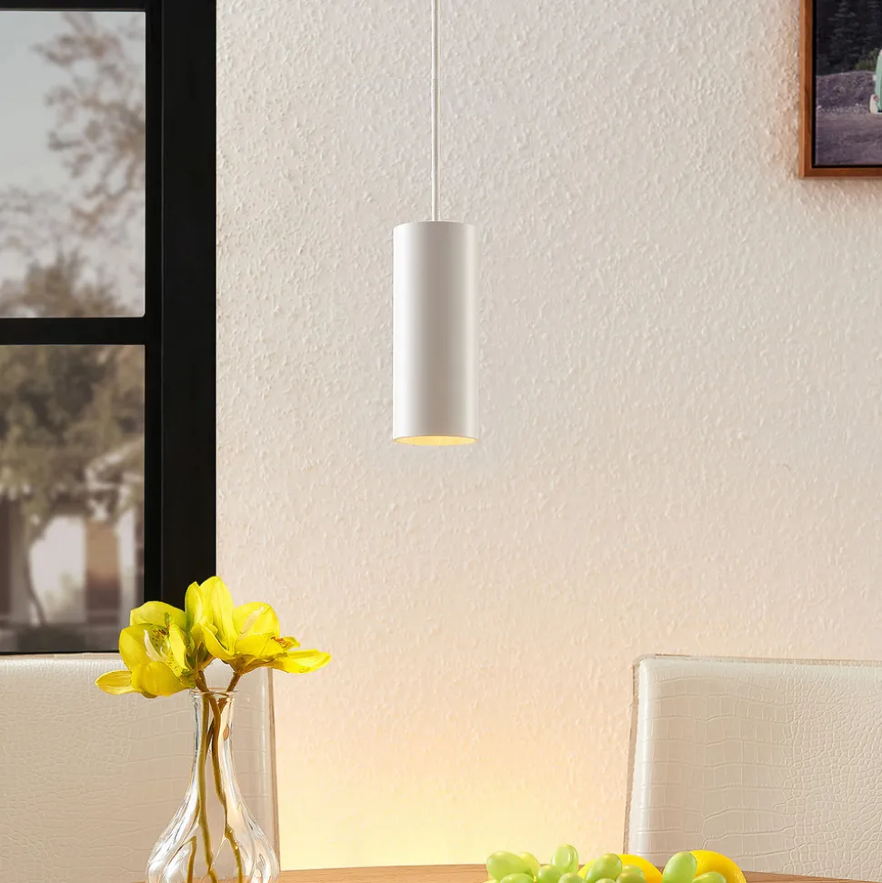 Arcchio Ejona pendellampe, høyde 15 cm, hvit, aluminium