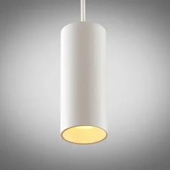 Arcchio Ejona pendellampe, høyde 15 cm, hvit, aluminium