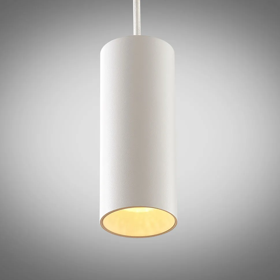 Arcchio Ejona pendellampe, høyde 15 cm, hvit, aluminium