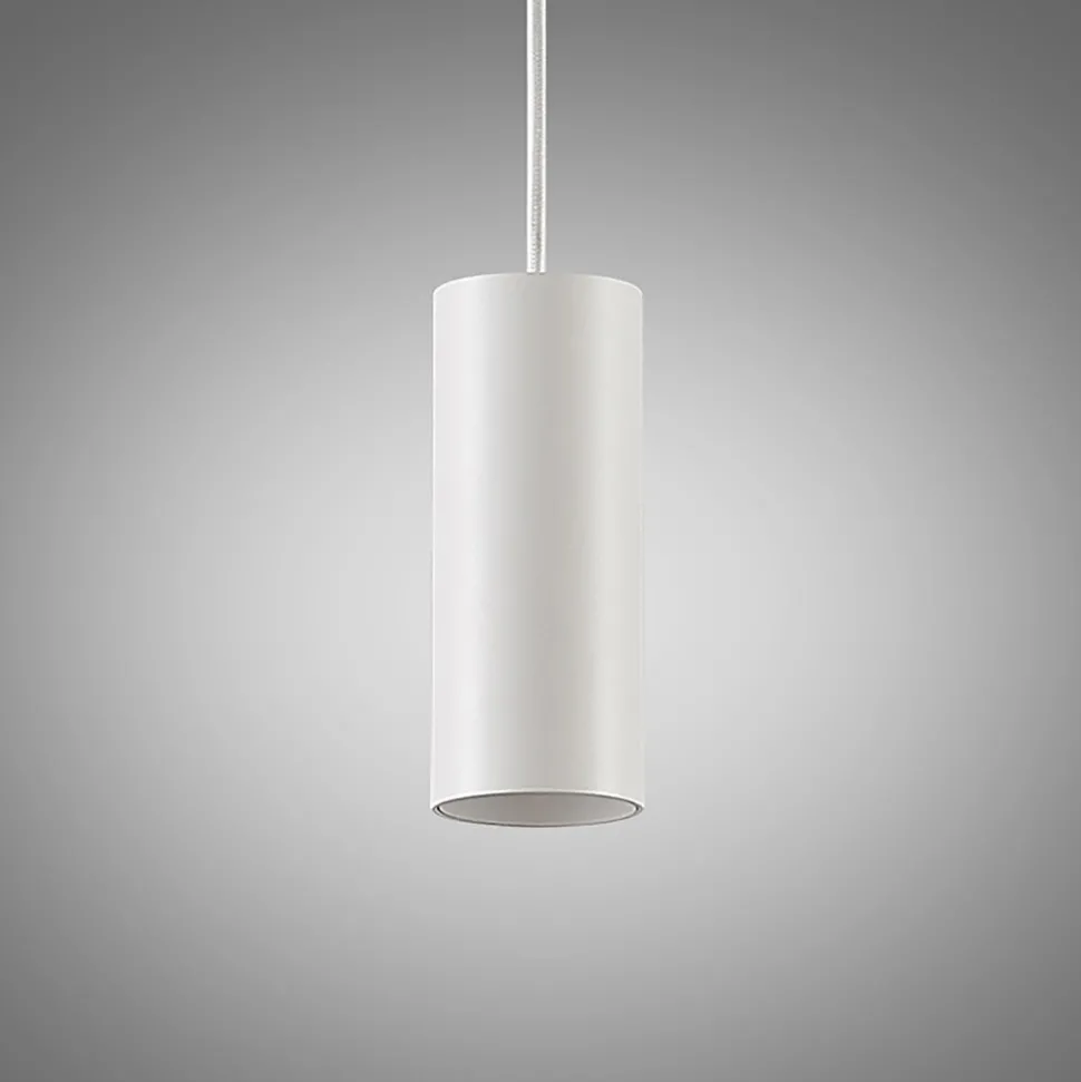 Arcchio Ejona pendellampe, høyde 15 cm, hvit, aluminium