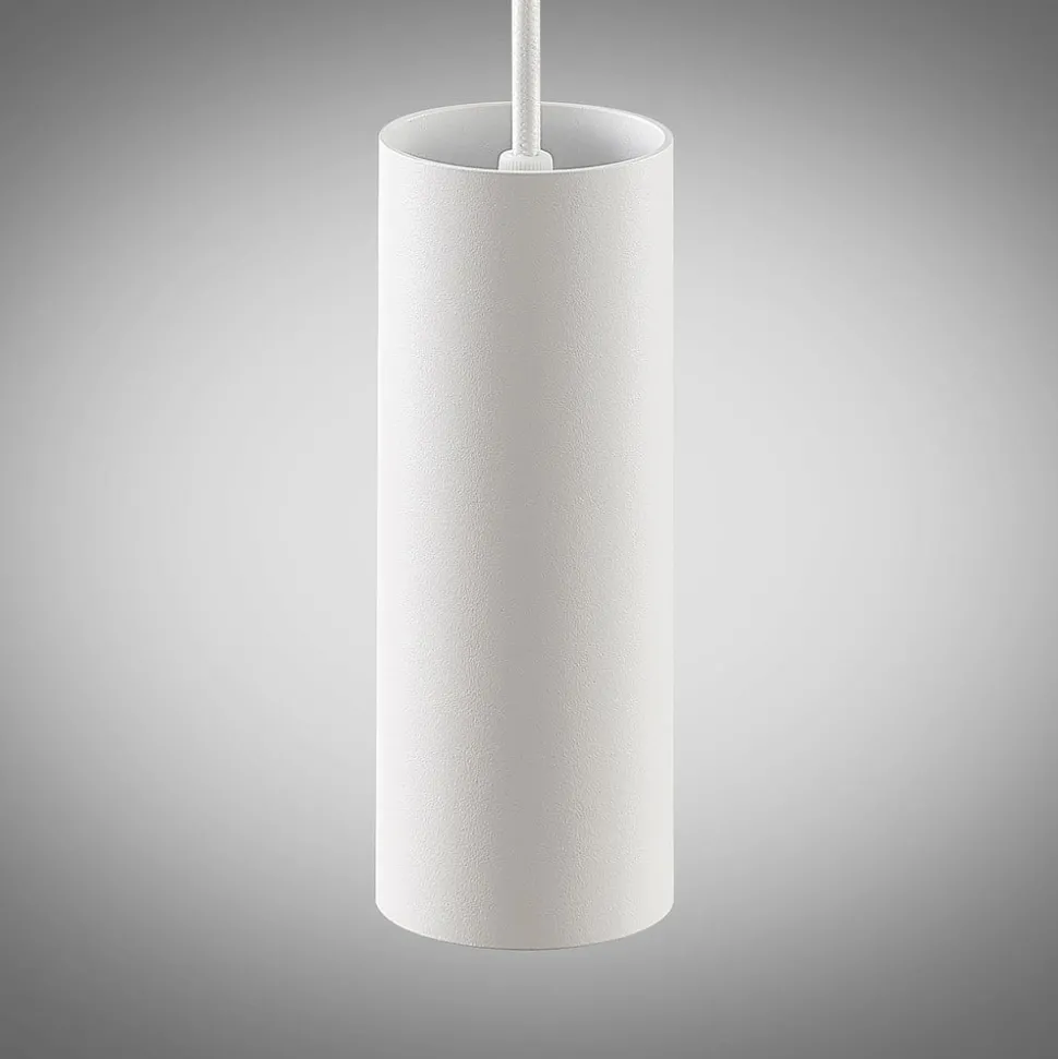 Arcchio Ejona pendellampe, høyde 15 cm, hvit, aluminium