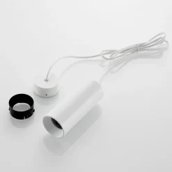 Arcchio Ejona pendellampe, høyde 15 cm, hvit, aluminium