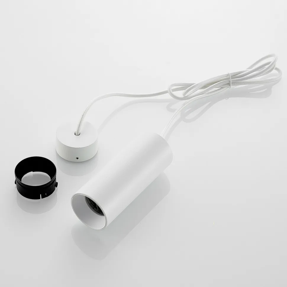 Arcchio Ejona pendellampe, høyde 15 cm, hvit, aluminium