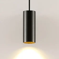 Arcchio Ejona pendellampe, høyde 15 cm, svart, metall