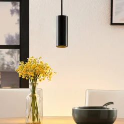 Arcchio Ejona pendellampe, høyde 15 cm, svart, metall