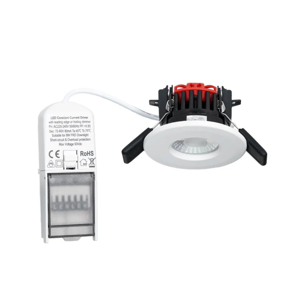 Arcchio Elmon LED-innfellingslampe, IP65, hvit