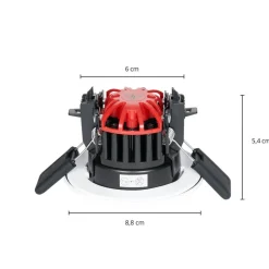 Arcchio Elmon LED-innfellingslampe, IP65, hvit