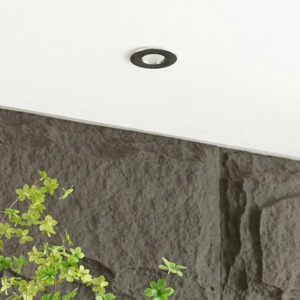 Arcchio Elmon LED-innfellingslampe, IP65, krom