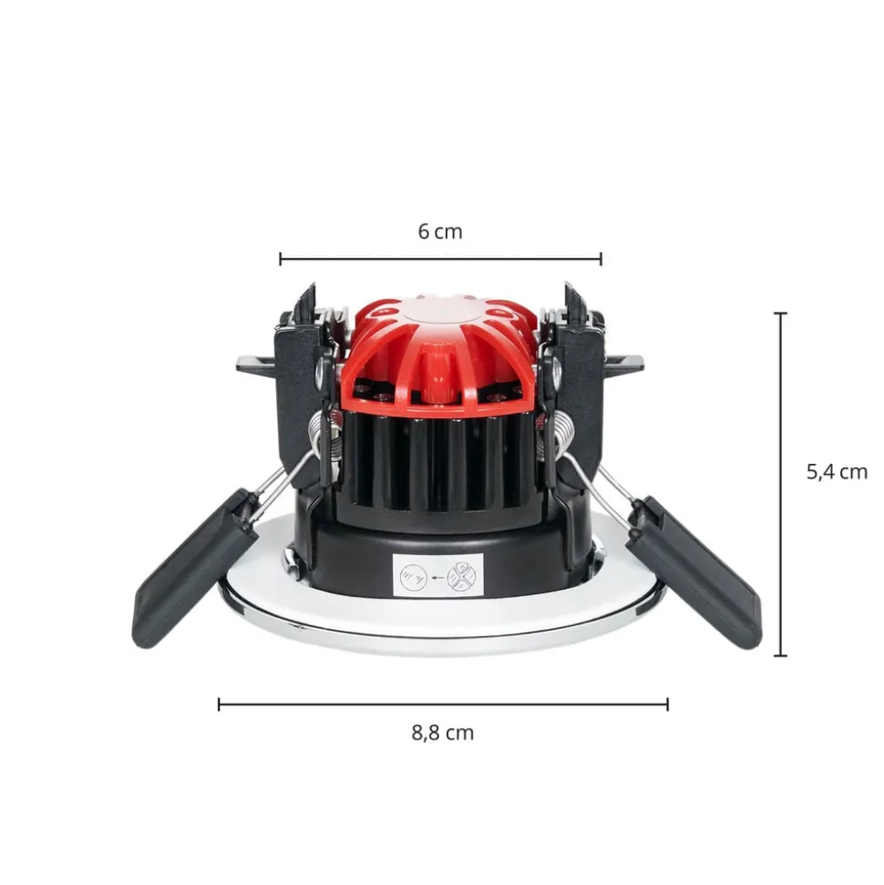 Arcchio Elmon LED-innfellingslampe, IP65, krom