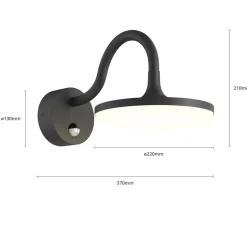 Arcchio Fineria utendørs LED-vegglampe med sensor