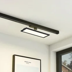 Arcchio Hairis LED-panel, 30 cm, svart, 4000 K