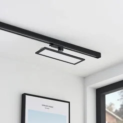 Arcchio Hairis LED-panel, 30 cm, svart, 4000 K