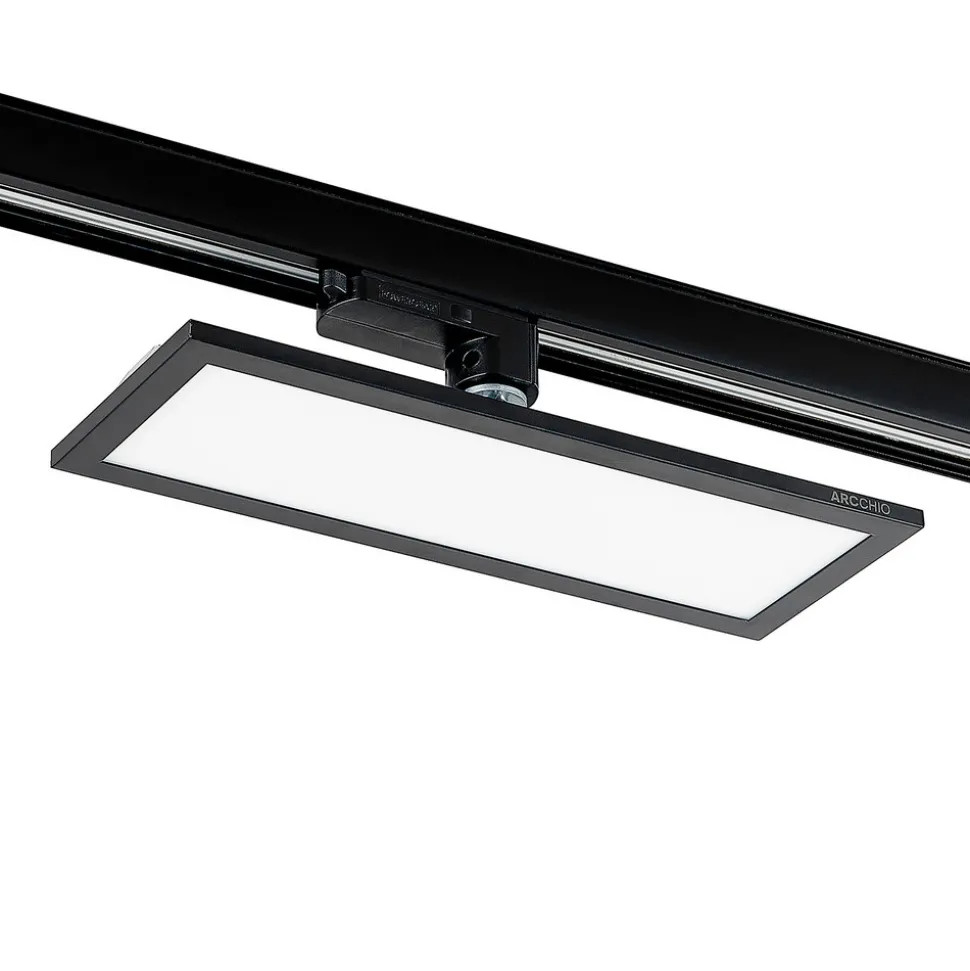 Arcchio Hairis LED-panel, 30 cm, svart, 4000 K