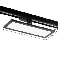 Arcchio Hairis LED-panel, 30 cm, svart, 4000 K