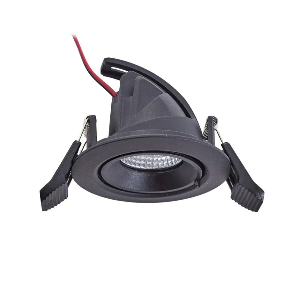 Arcchio Harcos LED-downlight, svart, Ø 8 cm, 4 000K