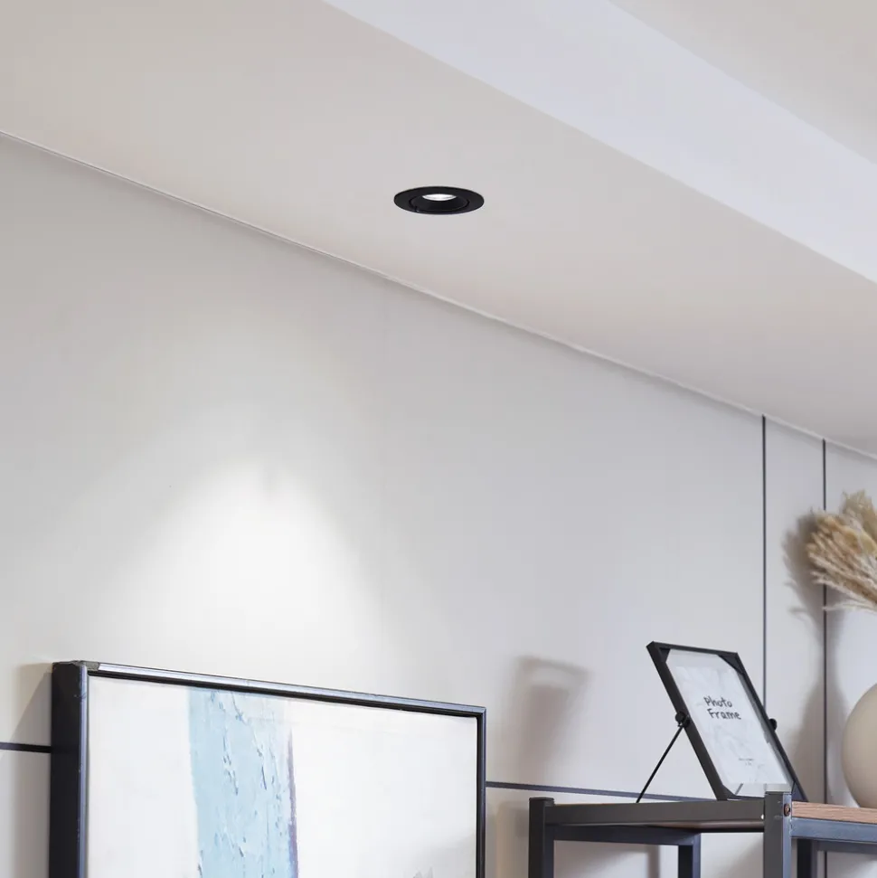 Arcchio Harcos LED-downlight, svart, Ø 8 cm, 4 000K