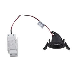 Arcchio Harcos LED-downlight, svart, Ø 8 cm, 4 000K