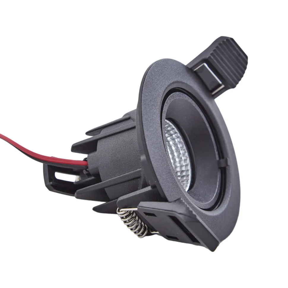 Arcchio Harcos LED-downlight, svart, Ø 8 cm, 4 000K