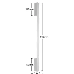 Arcchio Ivano LED-vegglampe, 91 cm, alu