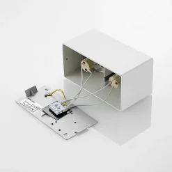 Arcchio Kubika downlight, 19 cm, hvit, 2 lyskilder, metall