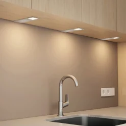 Arcchio LED-benkbelysning Nortra, sett med 3 stk, grå, aluminium