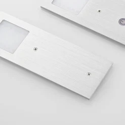 Arcchio LED-benkbelysning Nortra, sett med 3 stk, grå, aluminium