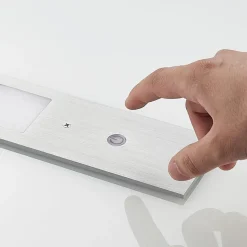 Arcchio LED-benkbelysning Nortra, sett med 3 stk, grå, aluminium