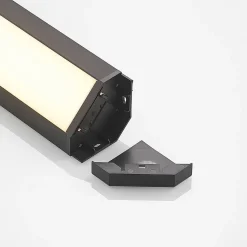 Arcchio LED-benkbelysning Ovano, 62 cm, svart, aluminium