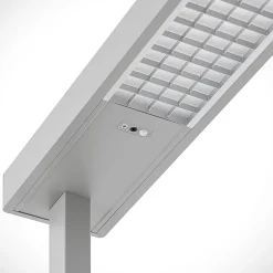 Arcchio LED-gulvlampe til kontor Susi, sølv, sensor, dimmer, CCT