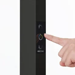 Arcchio LED-gulvlampe til kontor Susi, sett med 2, svart, sensor