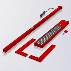 Arcchio LED-gulvlampe til kontor Susi, rød, sensor, berøringsdimmer