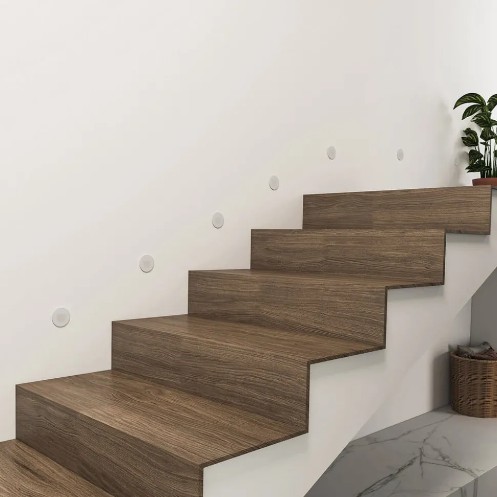 Arcchio LED-innbyggingslampe Vexi, Ø 7,8 cm, hvit, aluminium, CCT