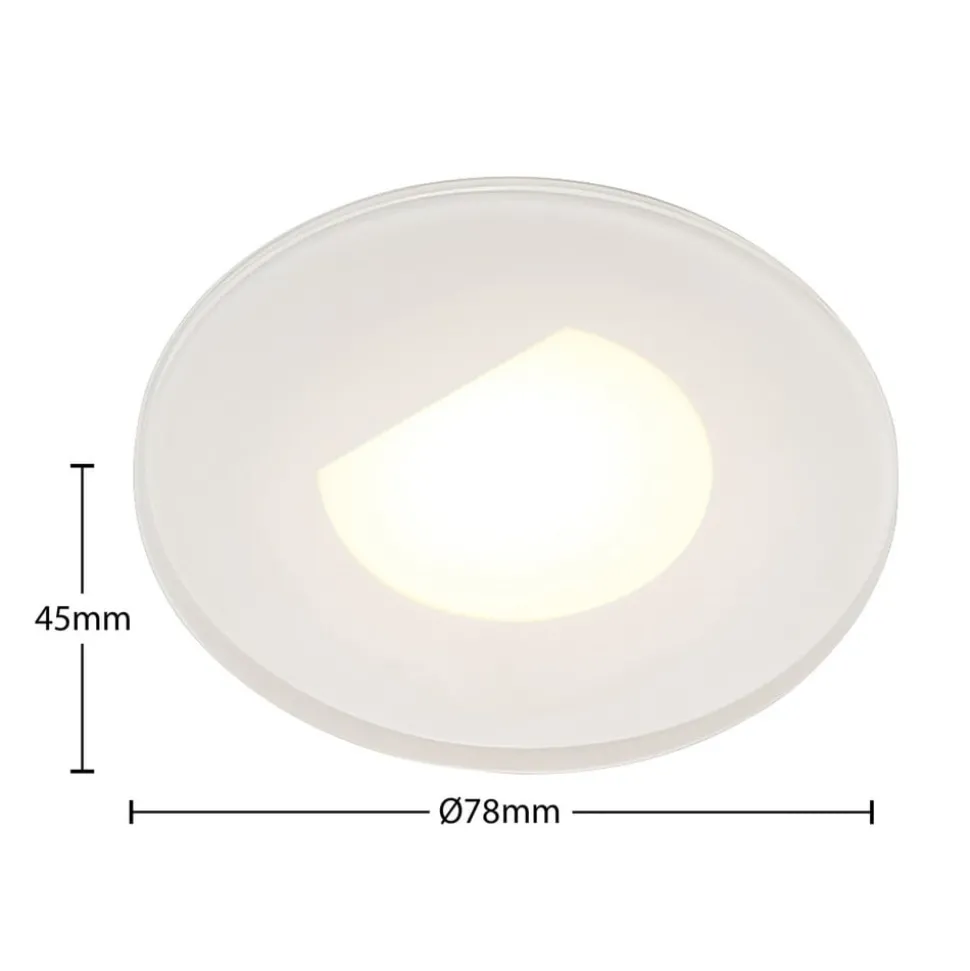 Arcchio LED-innbyggingslampe Vexi, Ø 7,8 cm, hvit, aluminium, CCT