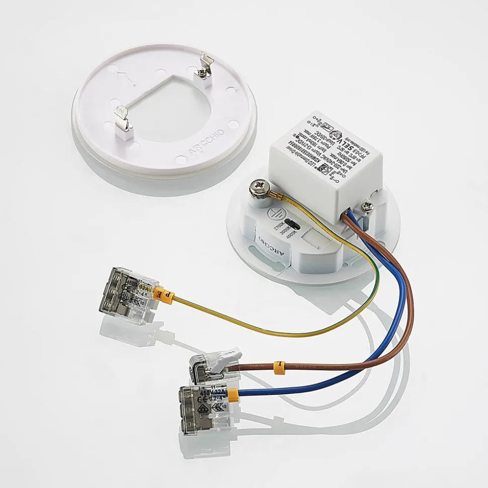 Arcchio LED-innbyggingslampe Vexi, Ø 7,8 cm, hvit, aluminium, CCT