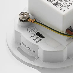 Arcchio LED-innbyggingslampe Vexi, Ø 7,8 cm, hvit, aluminium, CCT