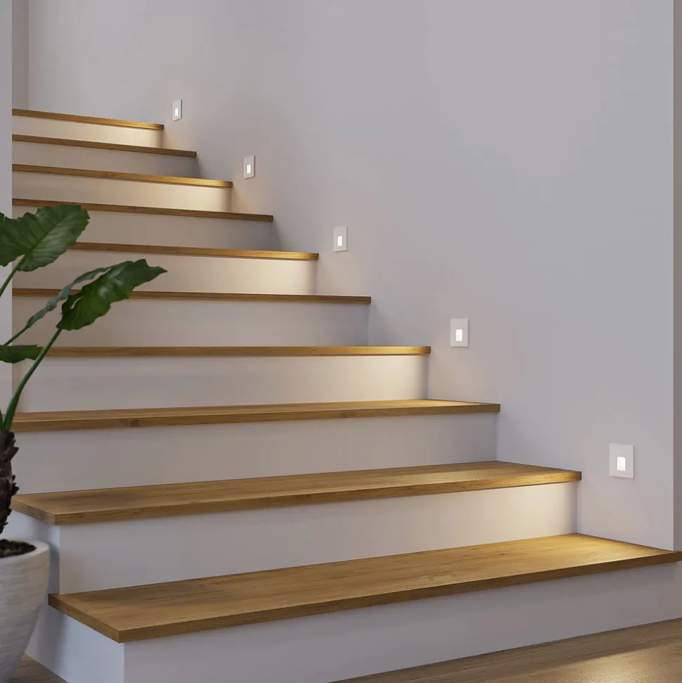 Arcchio LED-innbyggingslampe Vexi, 7,5 cm x 7,5 cm, hvit, CCT