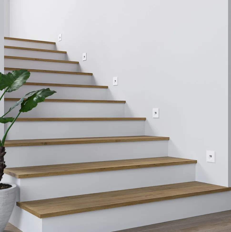 Arcchio LED-innbyggingslampe Vexi, 7,5 cm x 7,5 cm, hvit, CCT