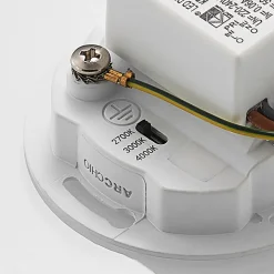 Arcchio LED-innbyggingslampe Vexi, 7,8 cm x 7,8 cm, svart, CCT