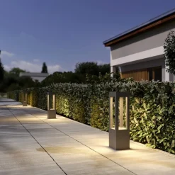 Arcchio LED-pullertlampe Lienna, 60 cm, grå, metall, IP65