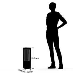 Arcchio LED-pullertlampe Lienna, 60 cm, grå, metall, IP65