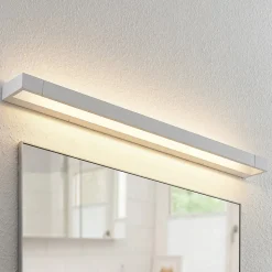 Arcchio LED-vegglampe Jora, 90 cm, hvit, svingbar, IP44