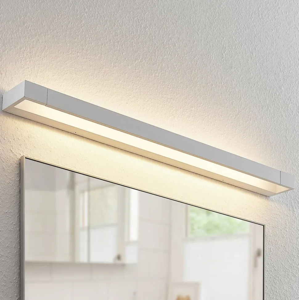 Arcchio LED-vegglampe Jora, 90 cm, hvit, svingbar, IP44