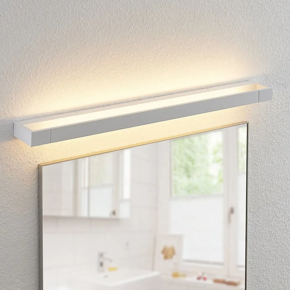 Arcchio LED-vegglampe Jora, 90 cm, hvit, svingbar, IP44
