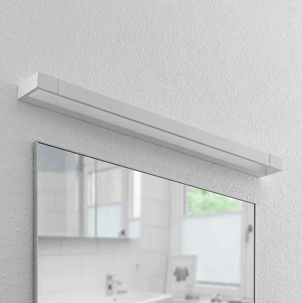 Arcchio LED-vegglampe Jora, 90 cm, hvit, svingbar, IP44