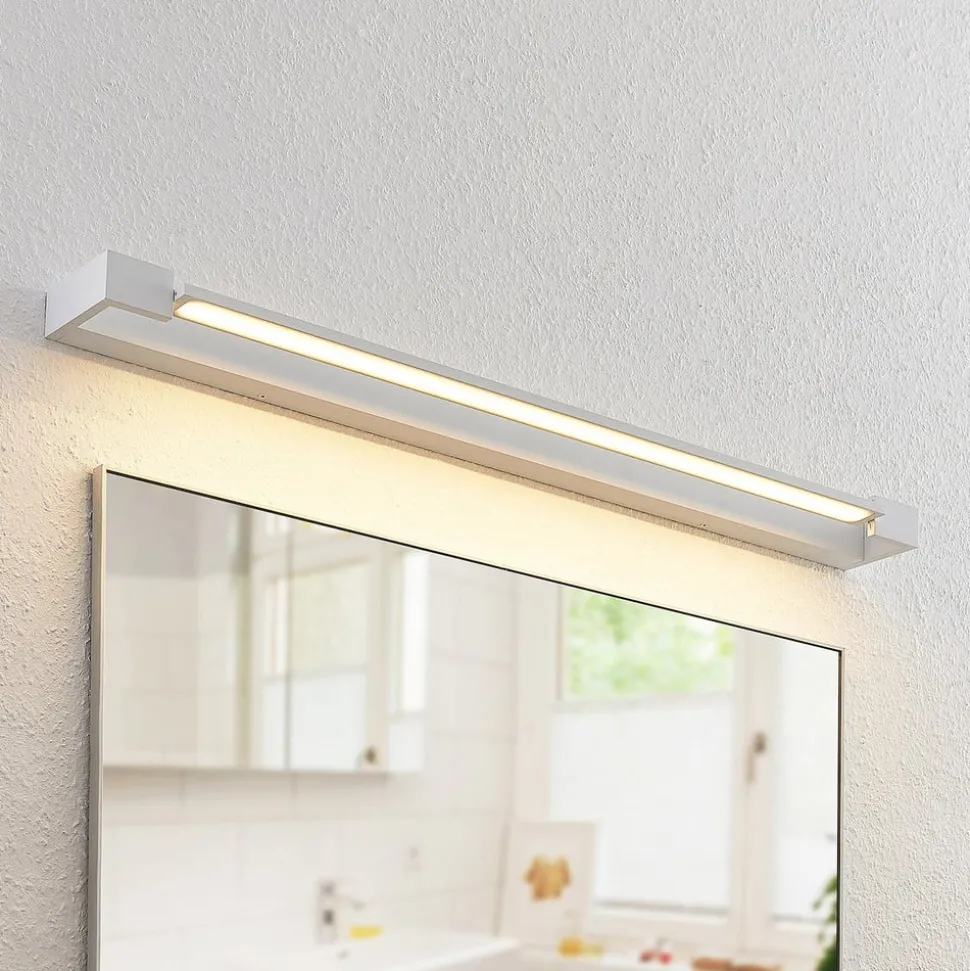 Arcchio LED-vegglampe Jora, 90 cm, hvit, svingbar, IP44