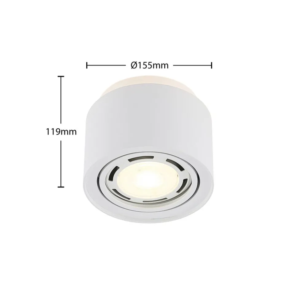 Arcchio taklampe Walisa, Ø 15 cm, hvit, metall, GU10