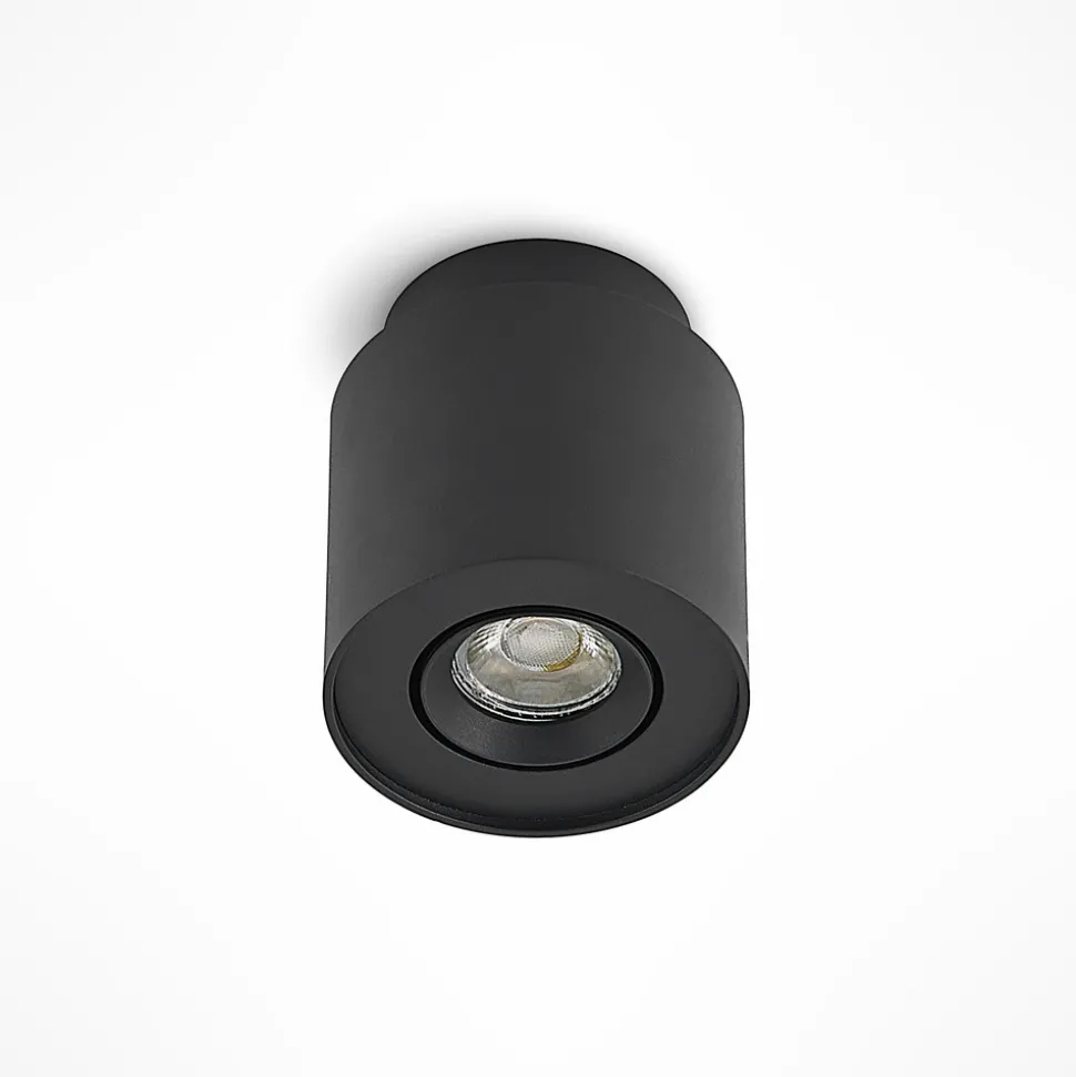 Arcchio taklampe Walisa, Ø 10 cm, svart, metall, GU10