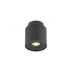 Arcchio taklampe Walisa, Ø 10 cm, svart, metall, GU10